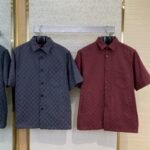 Gucci GG Jacquard Short Sleeve Shirt Red