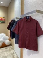 Gucci GG Jacquard Short Sleeve Shirt Red - 图片 3
