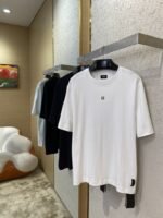 Fendi Hardware Hot Stamped Short Sleeve T-Shirt Black - 图片 3