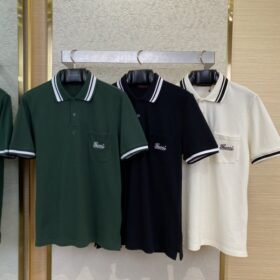 Gucci Logo Embroidered Polo Shirt Green