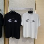 Balenciaga Logo Crackle Letter Print Short Sleeve T-Shirt Black
