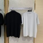Balenciaga Logo Crackle Letter Print Short Sleeve T-Shirt Black - 图片 2