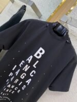 Balenciaga Eyesight Chart Print Short Sleeve Black - 图片 6