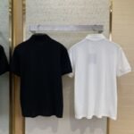 LV Tessellated Logo Embroidered Polo Shirt Black - 图片 2