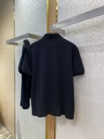 LV Tessellated Logo Embroidered Polo Shirt Black - 图片 7