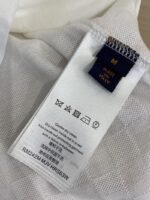 LV Tessellated Logo Embroidered Polo Shirt Black - 图片 9