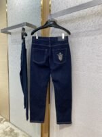 Fendi Medallion Embroidered Denim Trousers - 图片 7