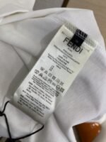 Fendi Chest Logo Embroidery Short Sleeve T-Shirt White - 图片 9