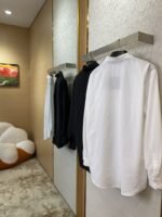 Prada Collar Triangle Logo Shirt Black - 图片 4