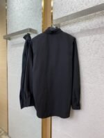 Prada Collar Triangle Logo Shirt Black - 图片 6