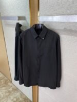 Prada Collar Triangle Logo Shirt Black - 图片 7