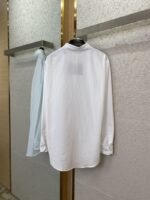 Prada Collar Triangle Logo Shirt White - 图片 6