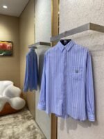 Dior Co-Branded Embroidered Striped Lapel Shirt - 图片 3