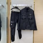 Prada Triangle Label Nylon Work Trousers