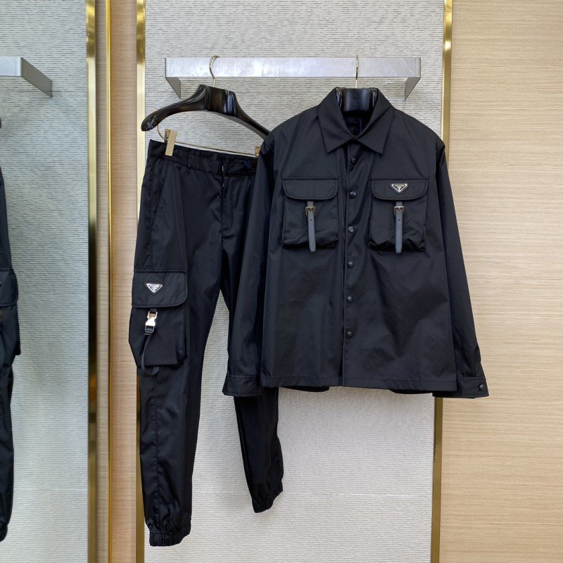 wsxc1748055648473_0-1.jpg Prada Triangle Label Nylon Work Trousers - 图片 1