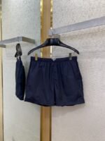 Prada Nylon Triangle Label Shorts Navy Blue - 图片 5