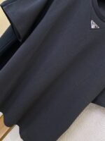 Prada New Triangle Neckline Steel Label Short Sleeve Black - 图片 6