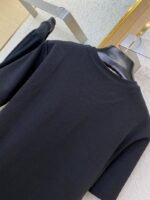 Prada New Triangle Neckline Steel Label Short Sleeve Black - 图片 7