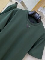 Prada New Triangle Neckline Steel Label Short Sleeve Green - 图片 6