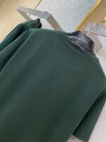 Prada New Triangle Neckline Steel Label Short Sleeve Green - 图片 8