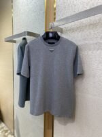 Prada New Triangle Neckline Steel Label Short Sleeve Grey - 图片 5