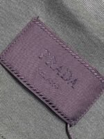 Prada New Triangle Neckline Steel Label Short Sleeve Navy Blue - 图片 9