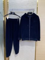 Fendi logo embroidered corduroy casual trousers