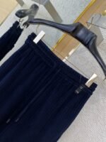 Fendi logo embroidered corduroy casual trousers - 图片 6