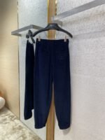 Fendi logo embroidered corduroy casual trousers - 图片 7