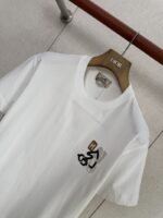 HERMES Leather Embroidered Crew Neck Short Sleeve T-Sleeve - 图片 3