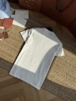 HERMES Leather Embroidered Crew Neck Short Sleeve T-Sleeve - 图片 8