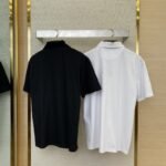 Prada Satin Beaded Floor Zip Polo Shirt Black - 图片 2