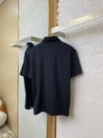Prada Satin Beaded Floor Zip Polo Shirt Black - 图片 6