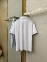 Prada Satin Beaded Floor Zip Polo Shirt White - 图片 6
