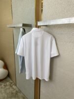 Prada Satin Beaded Floor Zip Polo Shirt White - 图片 8