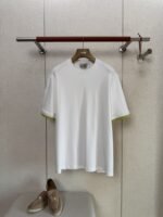 HERMES Cuffed Clash Short Sleeve T-Shirt White
