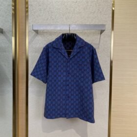 Gucci Printed Jacquard Short Sleeve Shirt