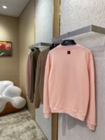 LV Hand Signed Embroidered Monogram Crew Sweatshirt Pink - 图片 4