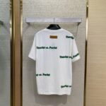 LV Letters Printed Crew Neck Short Sleeve T-Shirt - 图片 2