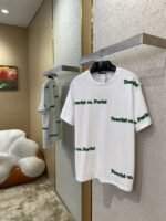 LV Letters Printed Crew Neck Short Sleeve T-Shirt - 图片 3