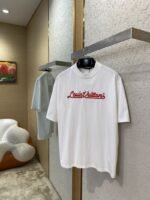 LV logo embroidered jersey collar short sleeve T-shirt - 图片 3