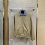 Miu Miu Check Removable Lapel Zip Jacket Coat
