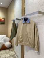 Miu Miu Check Removable Lapel Zip Jacket Coat - 图片 3