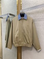 Miu Miu Check Removable Lapel Zip Jacket Coat - 图片 5