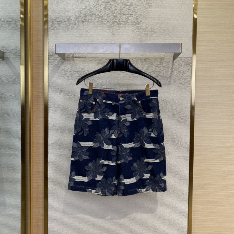 wsxc1749697457299_0.jpg Gucci Jacquard Wash Denim Shorts - 图片 1