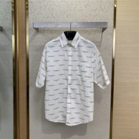 Balenciaga Letter Print Short Sleeve Shirt