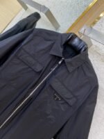 Prada Minimalist Recycled Nylon Short Sleeve Shirt Black - 图片 6