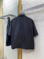 Prada Minimalist Recycled Nylon Short Sleeve Shirt Army Green - 图片 7