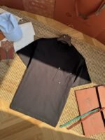 Bottega Veneta Pocket Studded Round Neck Short Sleeve Black - 图片 7
