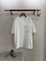 Bottega Veneta Pocket Embroidery Short Sleeve White